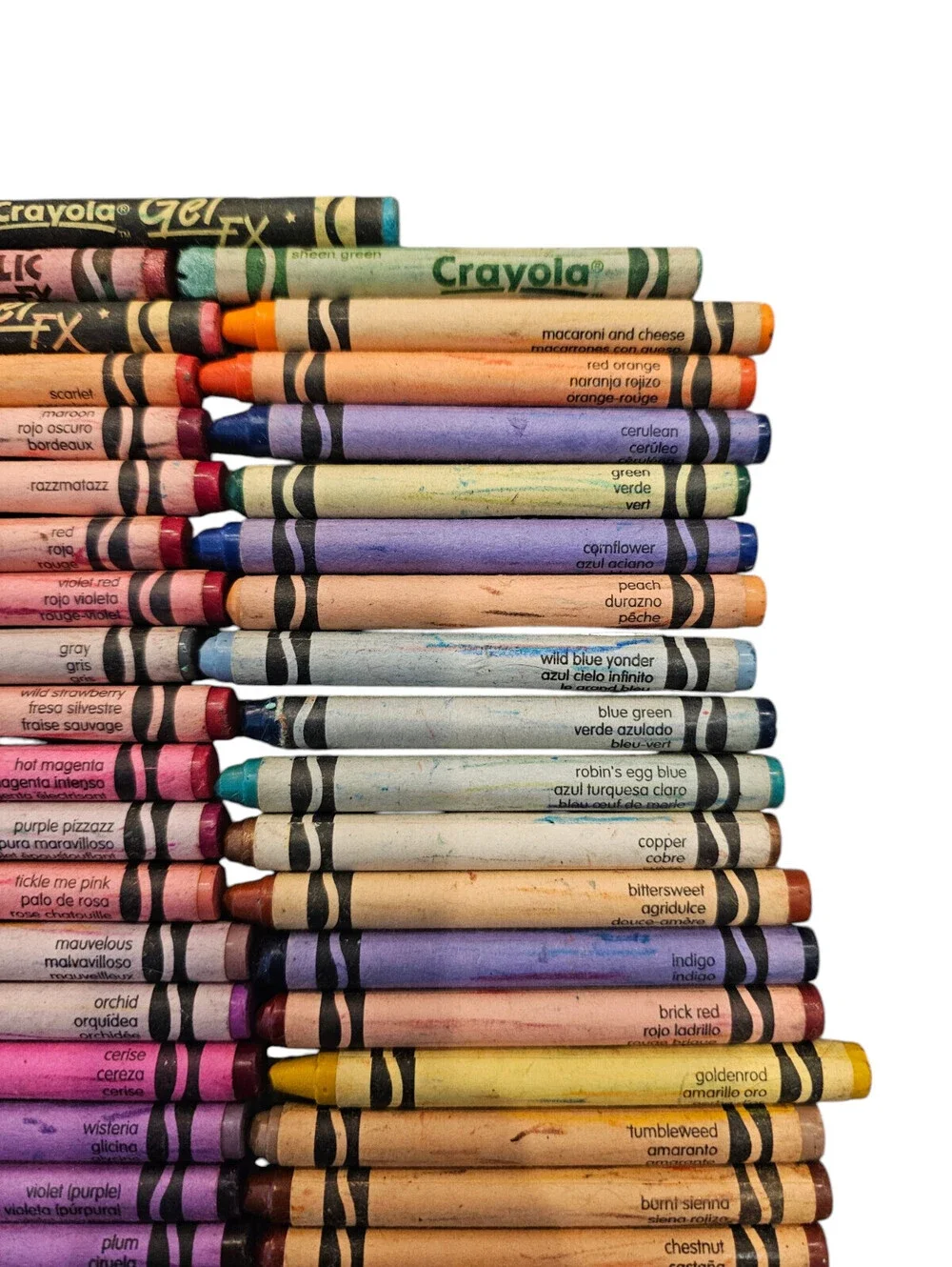 Large Lot of 75 Vintage 2004 Crayola Crayons Some Retired Colors Metallic GelFX